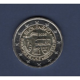2 euro commémorative Slovaquie 2026 Trenčín pièce de monnaie €
