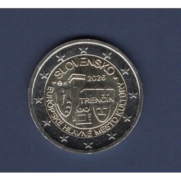 2 euro commémorative Slovaquie 2026 Trenčín pièce de monnaie €