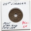 25 centimes Lindauer 1925 Sup