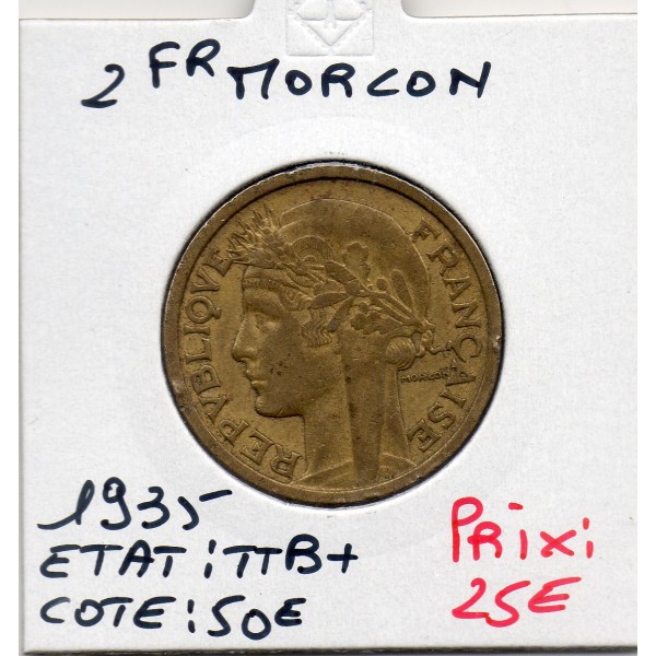 2 francs Morlon 1935 TTB+