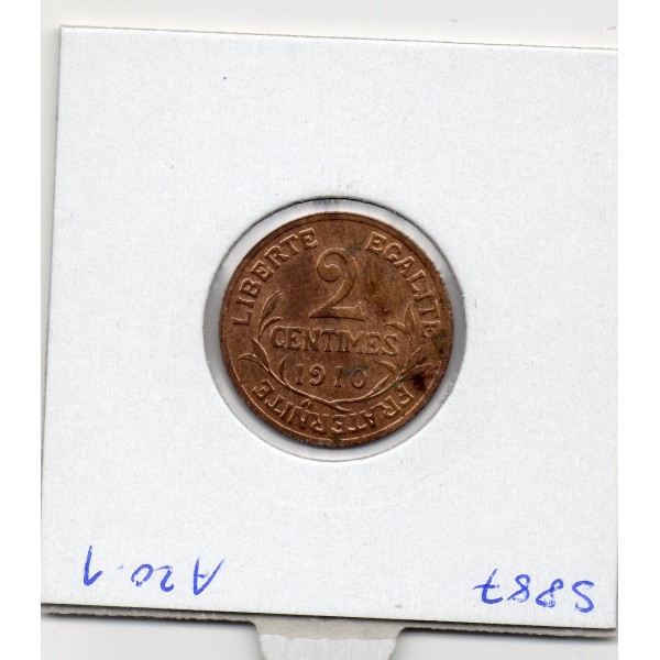 2 centimes Dupuis 1910 Spl Tache légère