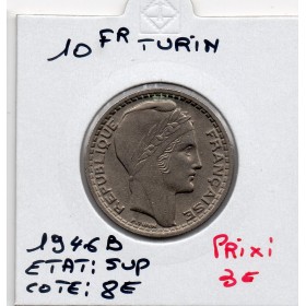 10 francs Turin 1946 B rameaux court Sup