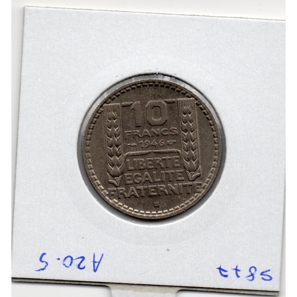 10 francs Turin 1946 B rameaux court Sup