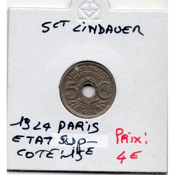 5 centimes Lindauer 1924 Paris Sup-