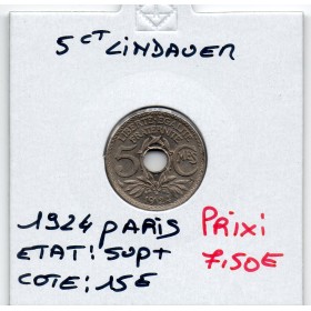 5 centimes Lindauer 1924 Paris Sup+
