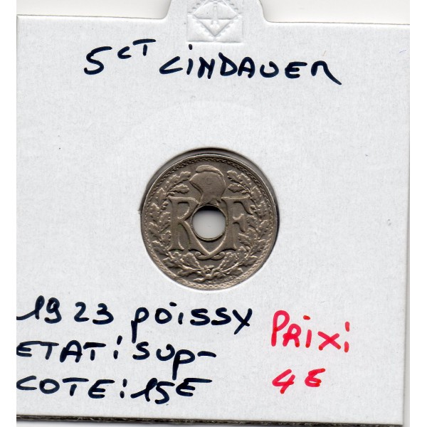 5 centimes Lindauer 1923 Poissy Sup-