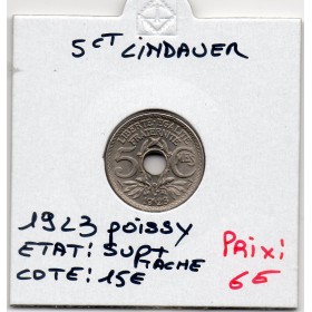 5 centimes Lindauer 1923 Poissy Sup tache