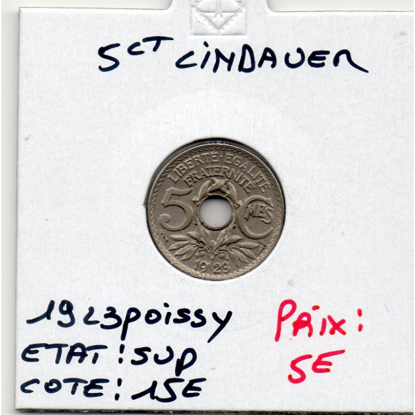 5 centimes Lindauer 1923 Poissy Sup