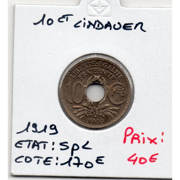 10 centimes Lindauer 1919 Spl