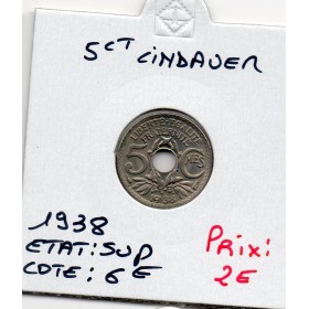 5 centimes Lindauer 1938 Sup