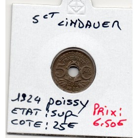5 centimes Lindauer 1924 Poissy Sup-