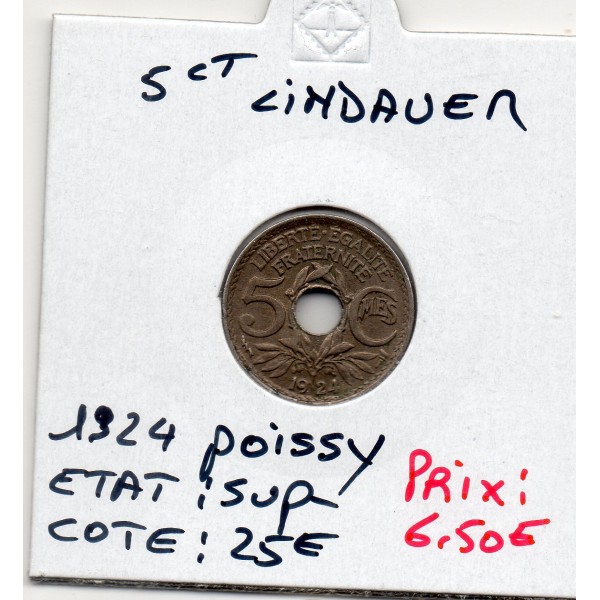 5 centimes Lindauer 1924 Poissy Sup-
