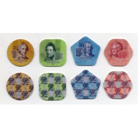 Lot de 4 pièces de Transnistrie Plastique 2014 FDC