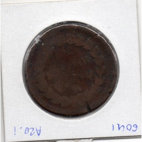 1 decime refrappe du 2 décimes Dupré An 5 R Orléans B