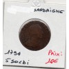 Italie Sardaigne 5 Soldi 1794 TB, KM.91 Victor Amédée