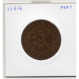 Danemark 5 ore 1907 Sup+, KM.806 Frederik VIII