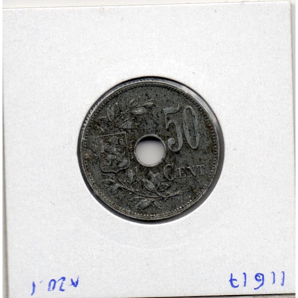 Belgique 50 centimes 1918 Sup, KM 83 pièce de monnaie