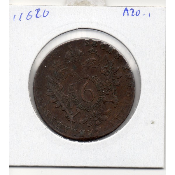 Autriche 6 kreuzer 1800 F Hall TB+, KM. 2128 Francois II