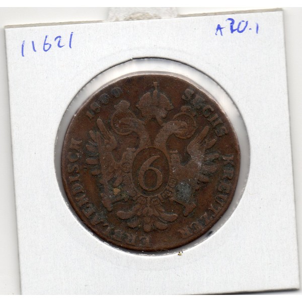 Autriche 6 kreuzer 1800 S Smolnik TB-, KM.2128 Francois II