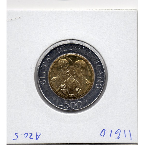 Vatican Jean Paul II 500 lire 1988 Spl, KM.211 Sainte Trinité