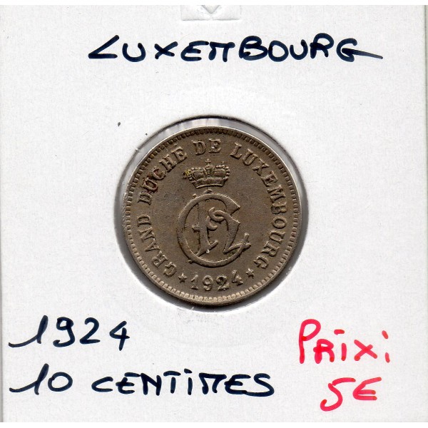 Luxembourg 10 centimes 1924 Sup, KM.34 Charlotte