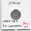 Italie 20 centesimi 1863 T BN TTB,  KM.13.2 Victor-Emmanuel II