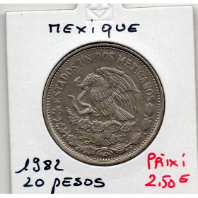 Mexique 20 Pesos 1982 Sup, KM.486 Culture Maya