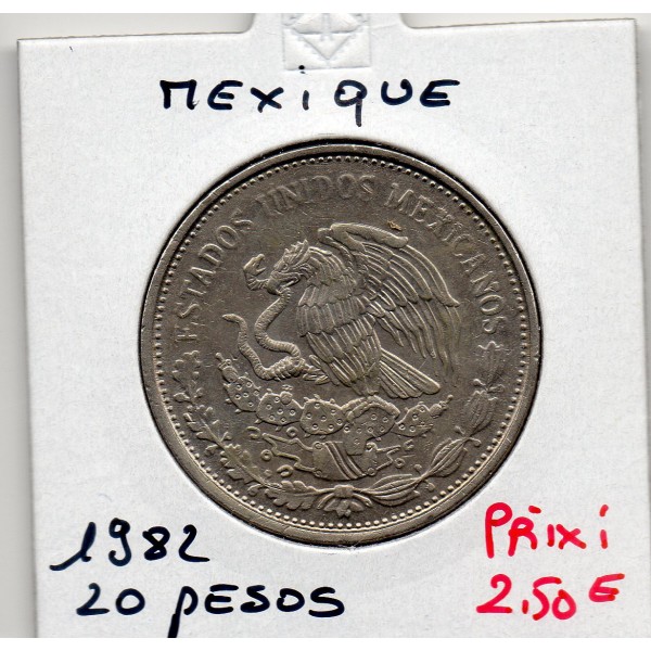 Mexique 20 Pesos 1982 Sup, KM.486 Culture Maya