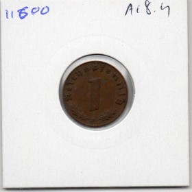 Allemagne 1 reichspfennig 1939 B Vienne, TTB KM.89 Swastika