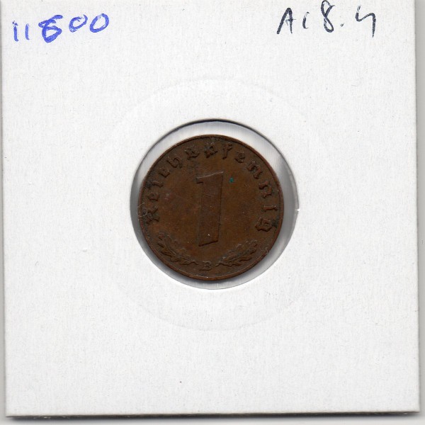 Allemagne 1 reichspfennig 1939 B Vienne, TTB KM.89 Swastika