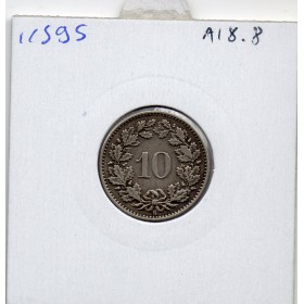 Suisse 10 rappen 1876 TTB, KM.21 blason