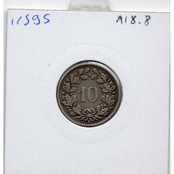 Suisse 10 rappen 1876 TTB, KM.21 blason