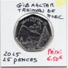 Gibraltar 50 Pence 2025, FDC, traineau de Noel