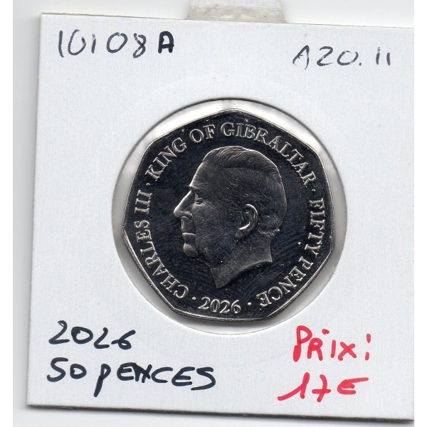 Gibraltar 50 Pence 2026, FDC, 100 ans naissance Elizabeth II