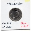 Moldavie 1 leu 2024 Spl, KM.153 aurauch et croissant
