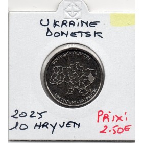 Ukraine 10 hryven 2025 FDC, Donetsk