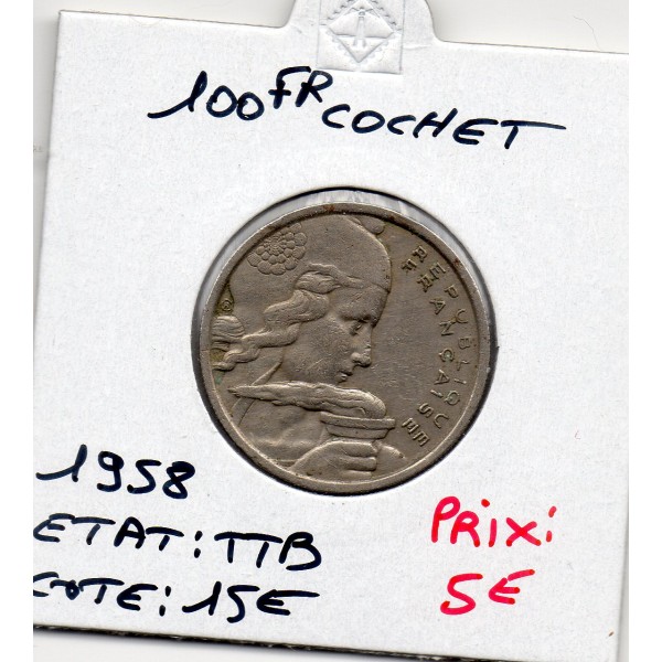 100 francs Cochet 1958 TTB