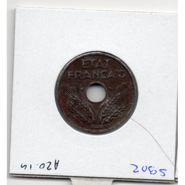 20 centimes état Français 1944 fer TTB+
