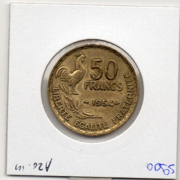 50 francs Coq Guiraud 1954 TTB nettoyé