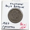 Espagne Pays Basque 2 pesetas 1937 Spl, KM.2 Euzkadi