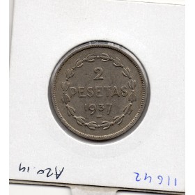 Espagne Pays Basque 2 pesetas 1937 Spl, KM.2 Euzkadi