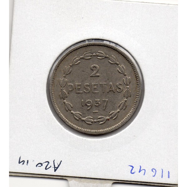 Espagne Pays Basque 2 pesetas 1937 Spl, KM.2 Euzkadi