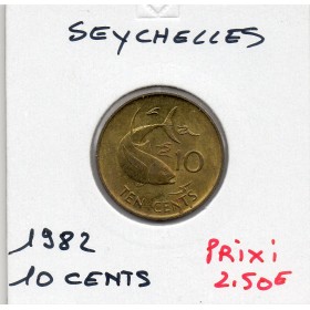 Seychelles 10 cents 1982 Sup, KM.48 Thon albacore