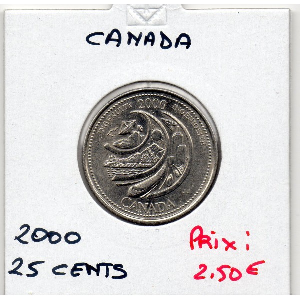Canada 25 cents 2000 Sup, KM.380 Millénaire Ingéniosité