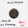 Allemagne 20 pfennig 1874 B, TB KM.5 Hanovre