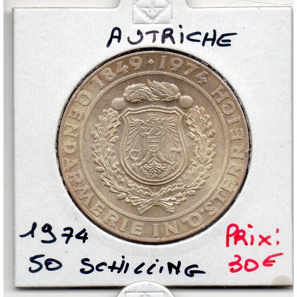 Autriche 50 Schilling 1974 Spl, KM.2920 Police