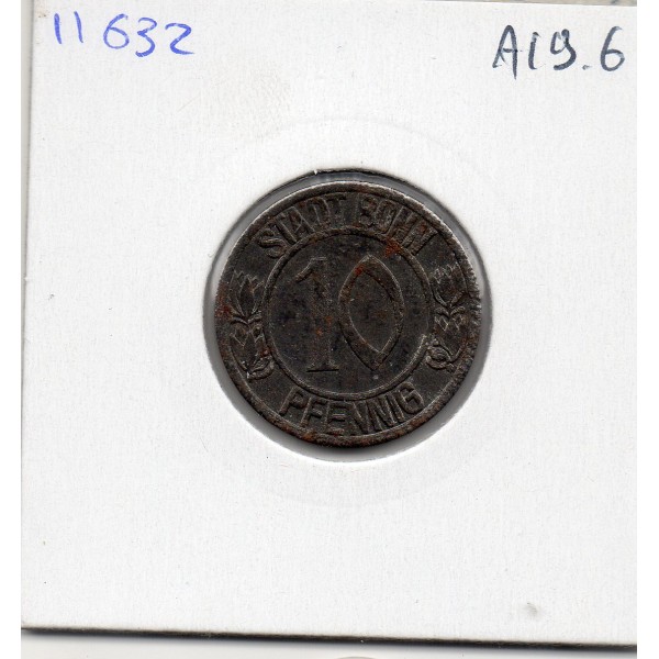 Kriegsgeld Bonn 10 pfennig 1920, Sup Beethoven