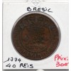 Brésil 40 reis 1774 TTB, KM.280 José 1er Contremarqué