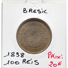 Brésil 100 reis 1898 Sup+, KM.498 Croix du sud