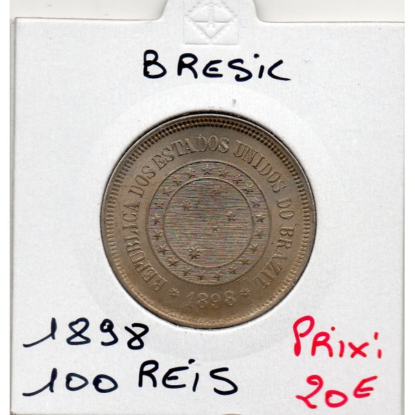 Brésil 100 reis 1898 Sup+, KM.498 Croix du sud